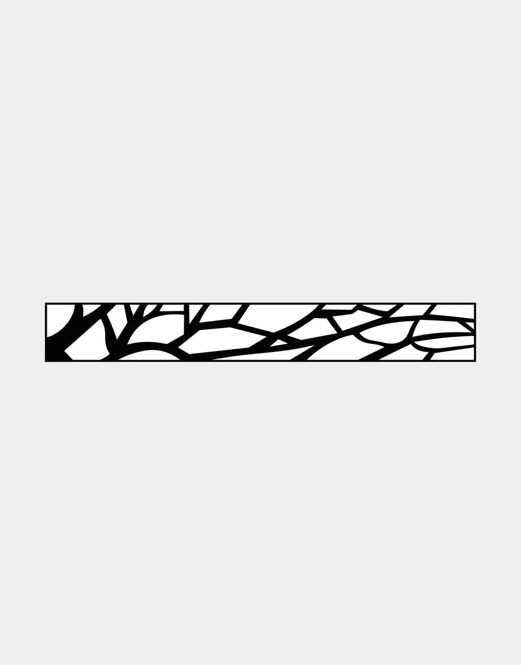 Treillis décoratif en aluminium Ezfence Original, motif Branche, noir mat