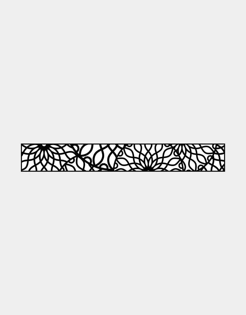 Treillis décoratif en aluminium Ezfence Original, motif Solar, noir mat