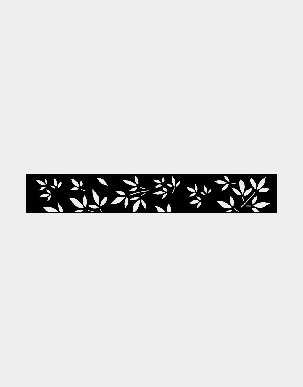 Treillis décoratif en aluminium Ezfence Slim, motif Feuillage nature, noir mat