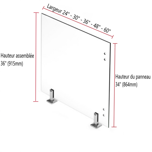 12mm x 36" Tempered Glass - Balcony Railing - Interior Railing