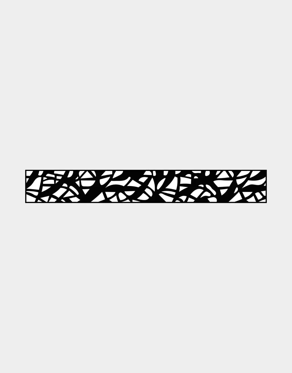 Treillis décoratif en aluminium Ezfence Original, motif Feuilles, noir mat