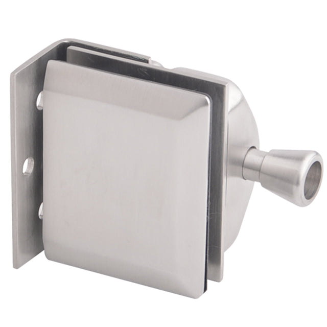 Loquet de porte à verrouillage automatique — 100 % Acier inoxydable brossé / Ouverture maison / Verre à surface plate