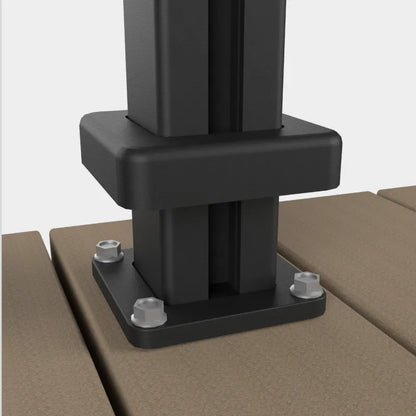 Poteau rainuré 2,5" × 2,5" - Ezfence Slim — Surface Bois