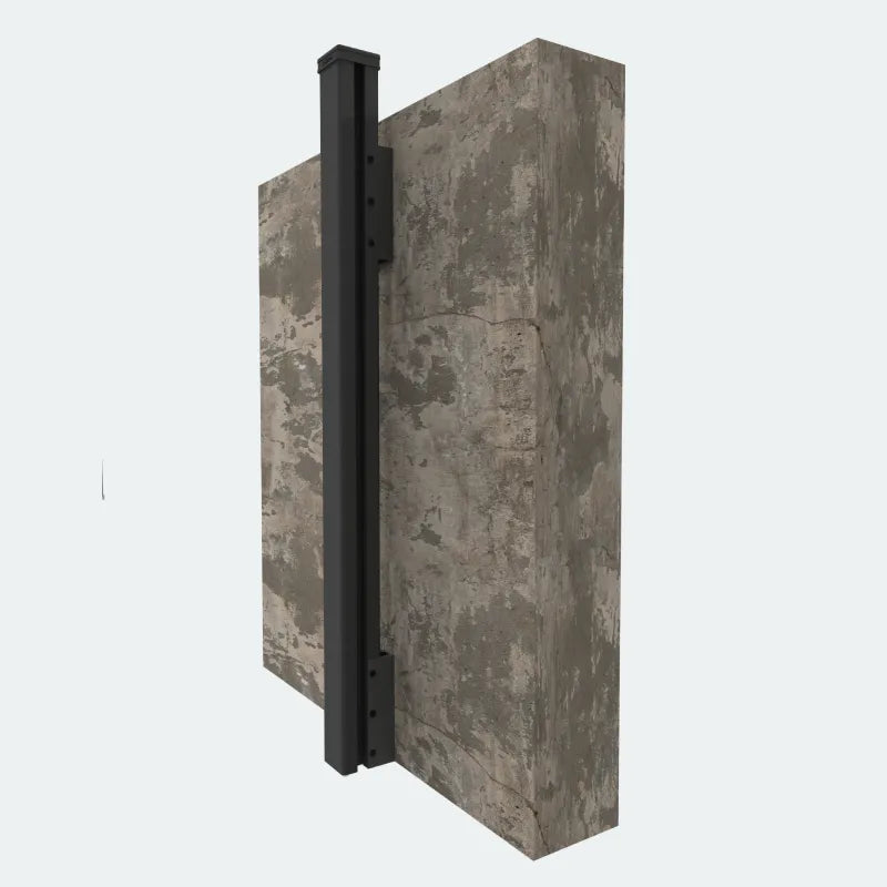 Poteau rainuré 2,5" × 2,5" - Ezfence Slim — Pieu en métal bétonné