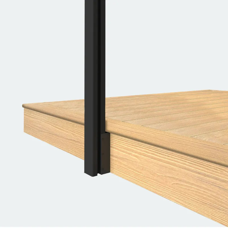 Poteau rainuré 2,5" × 2,5" - Ezfence Slim — Mural de coin