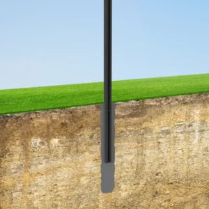 Poteau rainuré 2,5" × 2,5" - Ezfence Slim — Bétonné