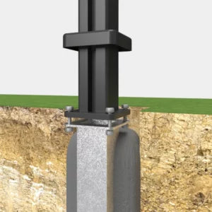 Poteau rainuré - Clôture & Écran d'intimité