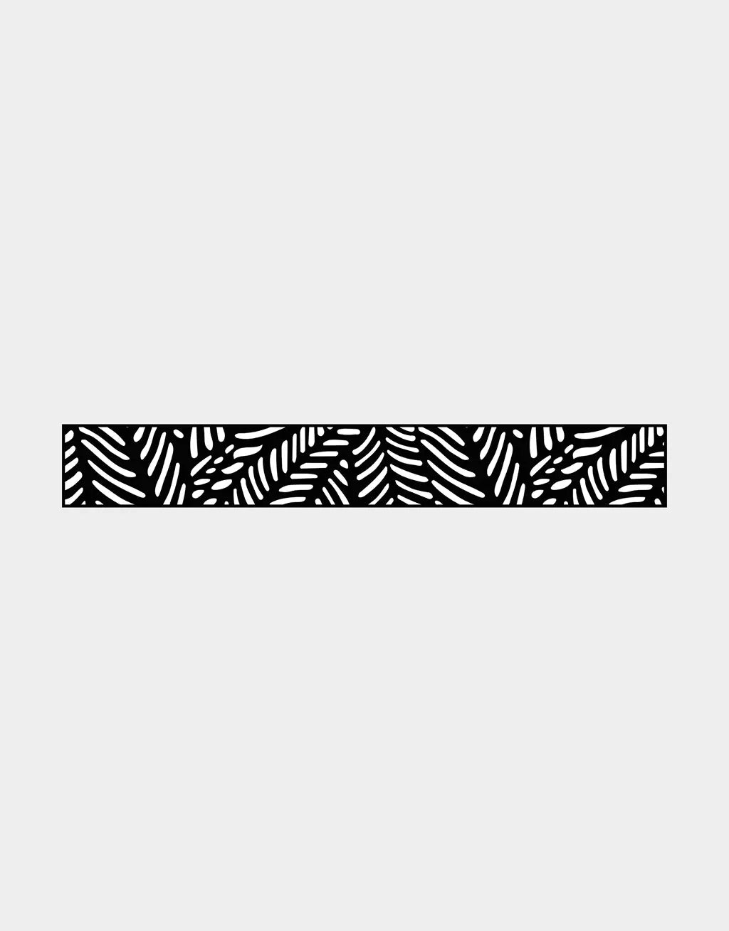 Treillis décoratif en aluminium Ezfence Original, motif Tropical, noir mat