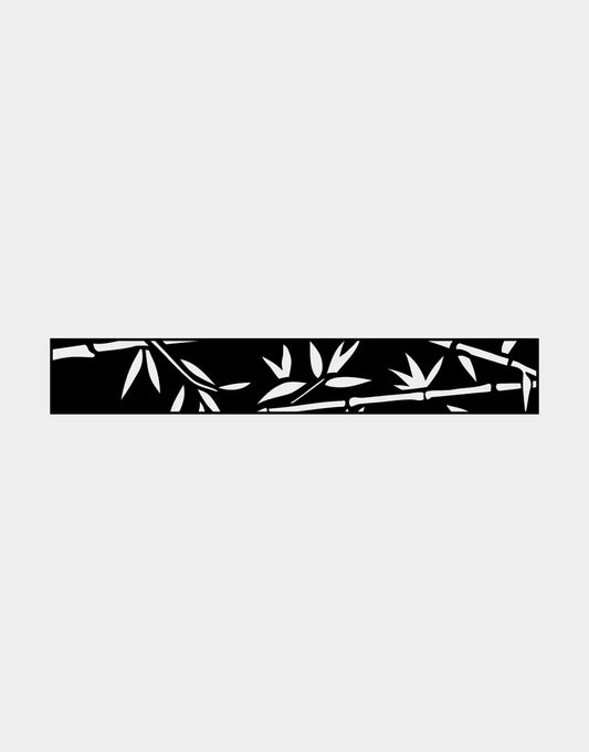 Treillis décoratif en aluminium Ezfence Slim, motif Bamboo, noir mat