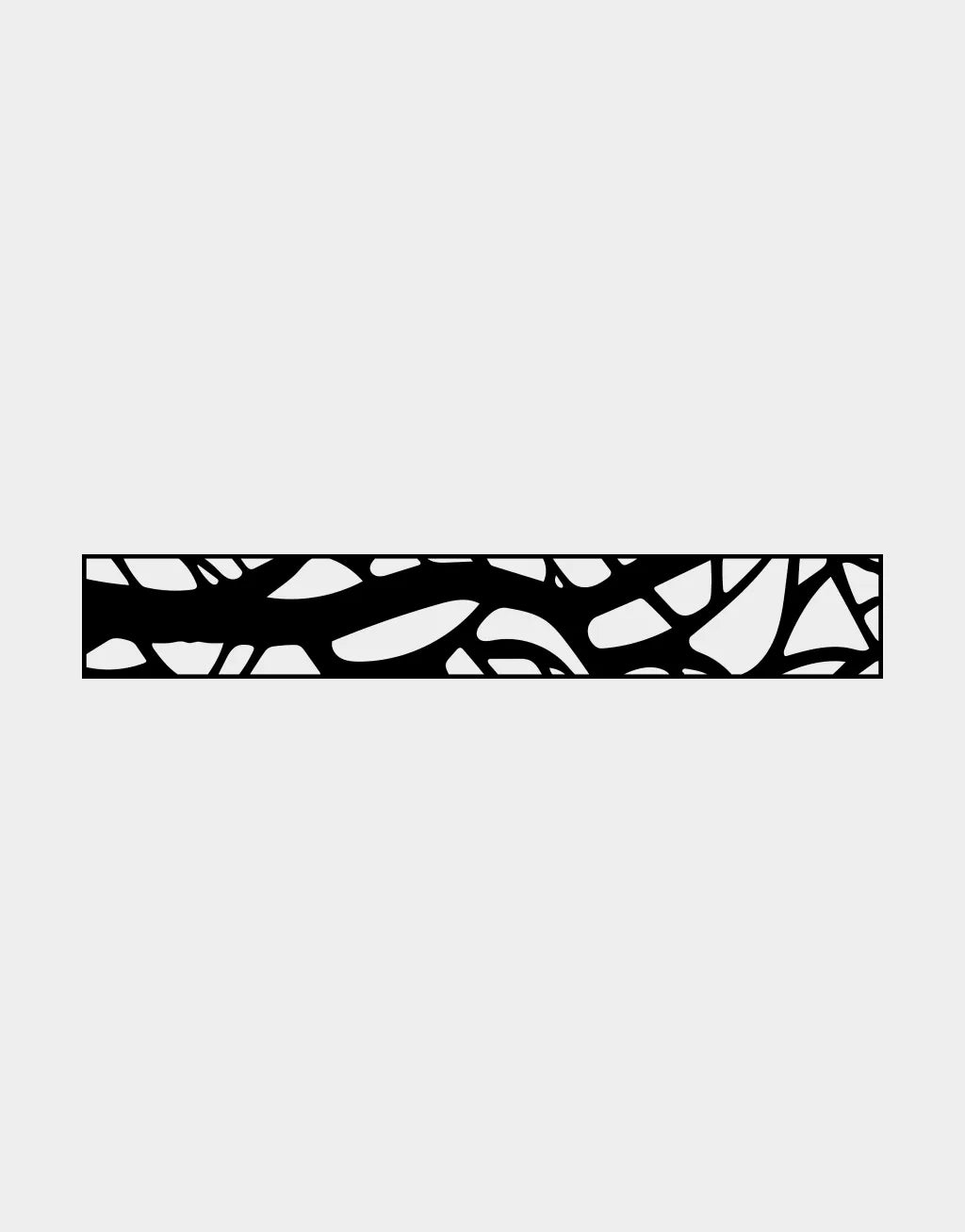 Treillis décoratif en aluminium Ezfence Slim, motif Branches élégantes, noir mat