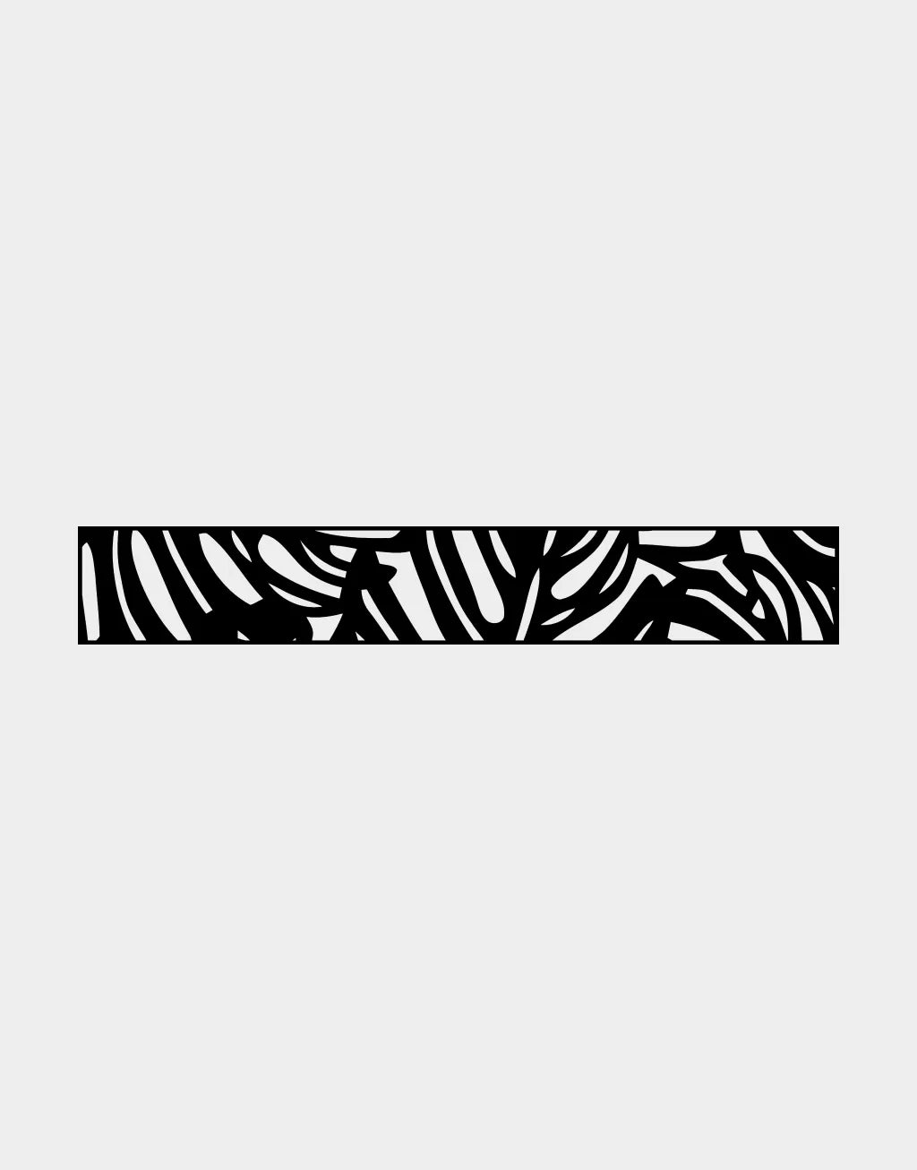 Treillis décoratif en aluminium Ezfence Slim, motif Exotique, noir mat