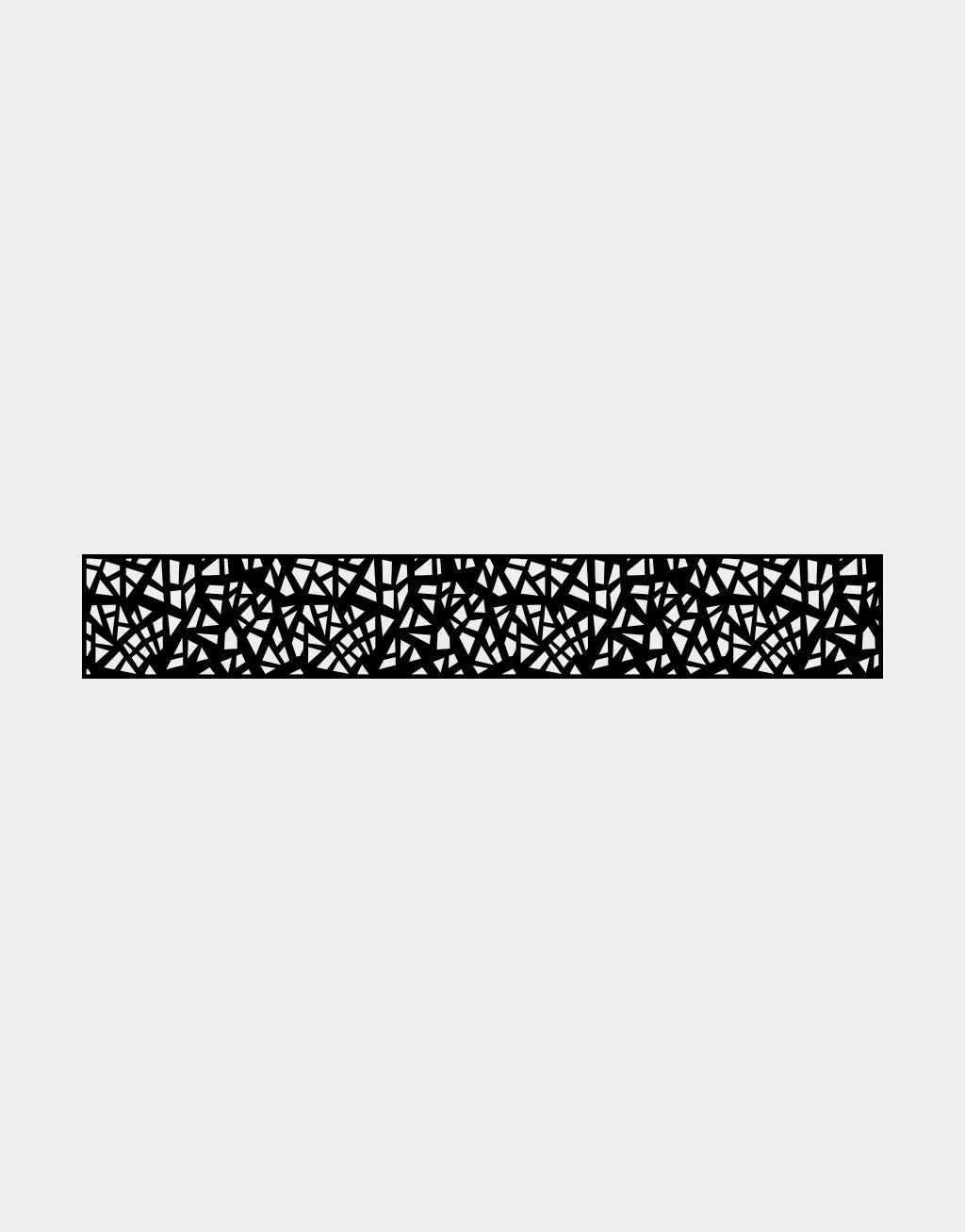 Treillis décoratif en aluminium Ezfence Slim, motif Roche pixelisée, noir mat