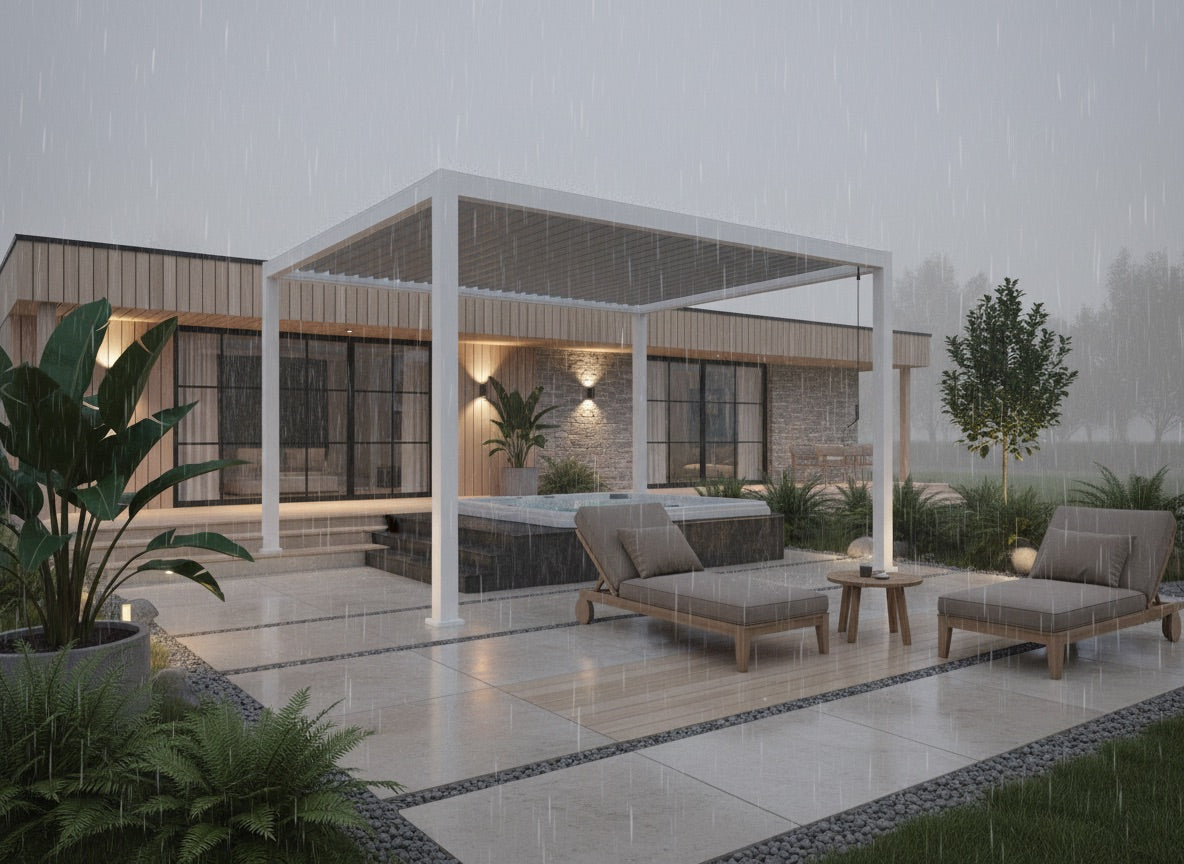Pergola Bioclimatique ZENA (Light) — Sur mesure / Blanc