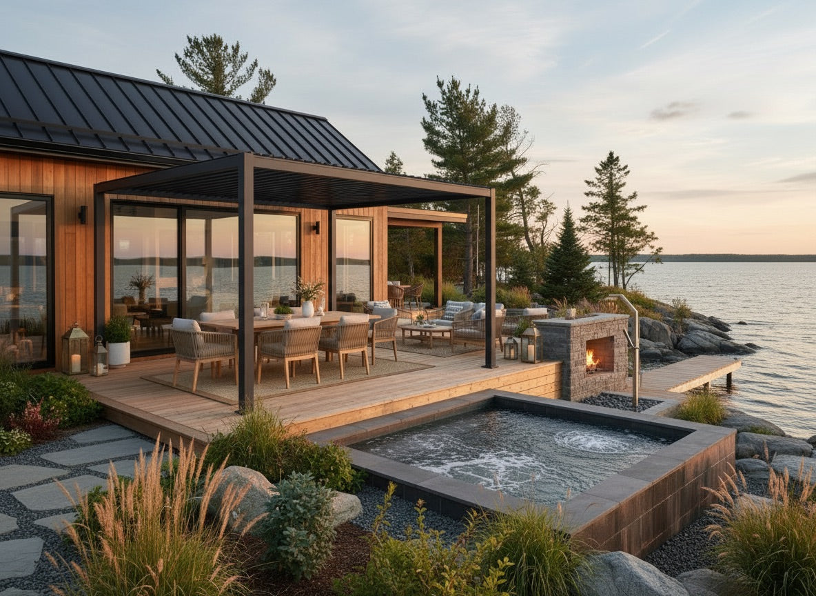 Pergola Bioclimatique ZENA (Light) — Sur mesure / Noir mât