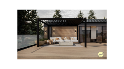 Pergola Bioclimatique AMARA (Ultra-Light) — L:10' x P:20' x H:8'