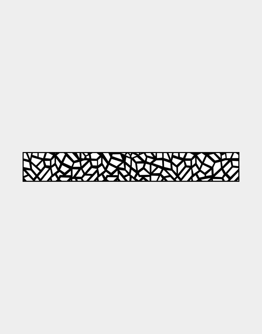 Treillis décoratif en aluminium Ezfence Original, motif Pierres, noir mat