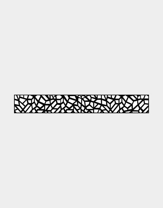 Treillis décoratif en aluminium Ezfence Original, motif Pierres, noir mat